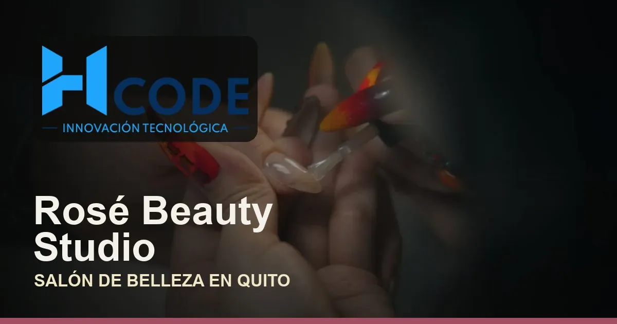 Tarjeta de Rosé Beauty Studio al compartir su web